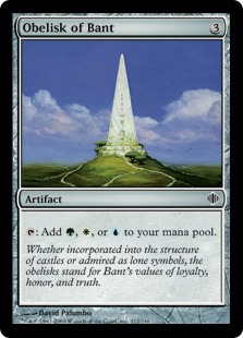 【Foil】《バントのオベリスク/Obelisk of Bant》[ALA] 茶C