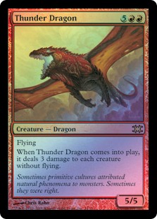 【Foil】《雷のドラゴン/Thunder Dragon》[FtV:Dragons] 赤R