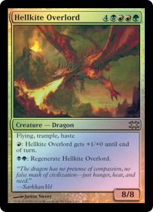 【Foil】《ヘルカイトの首領/Hellkite Overlord》[FtV:Dragons] 金R