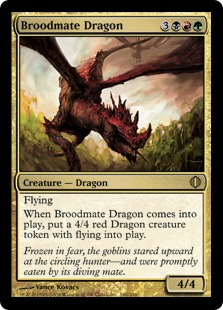 【Foil】《若き群れのドラゴン/Broodmate Dragon》[ALA] 金R