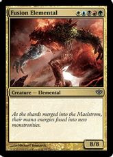 【Foil】《融合の精霊/Fusion Elemental》[CON] 金U