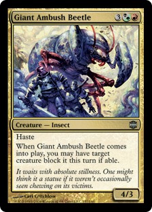 【Foil】《巨大待ち伏せ虫/Giant Ambush Beetle》[ARB] 金U