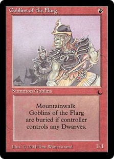 《フラーグのゴブリン/Goblins of the Flarg》[DRK] 赤C