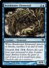 【Foil】《淀み水の精霊/Brackwater Elemental》[CON] 青C