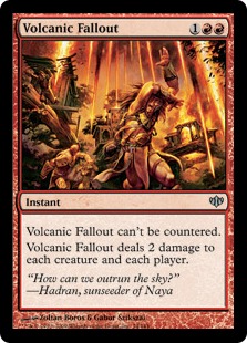 【Foil】《火山の流弾/Volcanic Fallout》[CON] 赤U