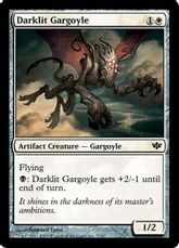 【Foil】《闇光りのガーゴイル/Darklit Gargoyle》[CON] 白C