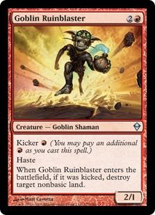 《ゴブリンの廃墟飛ばし/Goblin Ruinblaster》[ZEN] 赤U