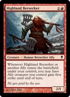 《高地の狂戦士/Highland Berserker》[ZEN] 赤C