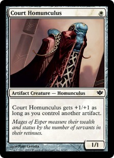 【Foil】《宮廷のホムンクルス/Court Homunculus》[CON] 白C
