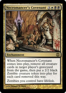 【Foil】《屍術士の誓約/Necromancer's Covenant》[ARB] 金R