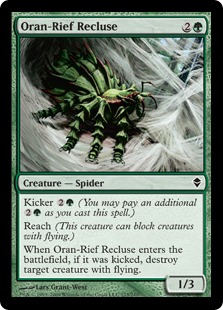 《オラン＝リーフの出家蜘蛛/Oran-Rief Recluse》[ZEN] 緑C