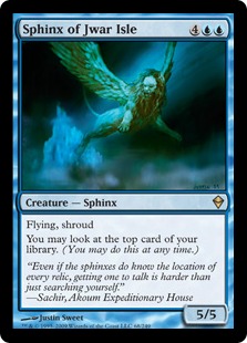 《ジュワー島のスフィンクス/Sphinx of Jwar Isle》[ZEN] 青R
