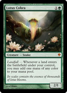《水蓮のコブラ/Lotus Cobra》[ZEN] 緑R