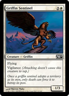 【Foil】《グリフィンの歩哨/Griffin Sentinel》[M10] 白C