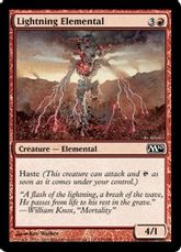 【Foil】《稲妻の精霊/Lightning Elemental》[M10] 赤C