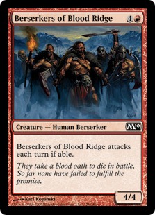 【Foil】《血の峠の狂戦士/Berserkers of Blood Ridge》[M10] 赤C