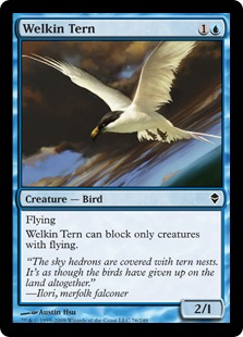 【Foil】《天空のアジサシ/Welkin Tern》[ZEN] 青C