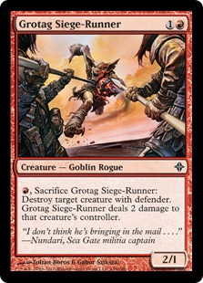 【Foil】《グロータグの包囲抜け/Grotag Siege-Runner》[ROE] 赤C