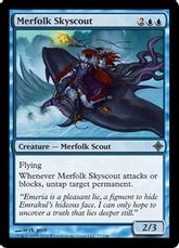 【Foil】《マーフォークの空偵者/Merfolk Skyscout》[ROE] 青U