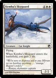 【Foil】《ケンバの空護衛/Kemba's Skyguard》[SOM] 白C