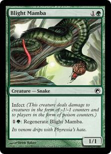 《荒廃のマンバ/Blight Mamba》[SOM] 緑C
