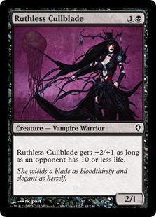 【Foil】《無情な選刃/Ruthless Cullblade》[WWK] 黒C