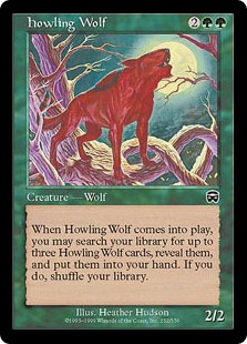 【Foil】《遠吠えする狼/Howling Wolf》[MMQ] 緑C