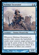 【Foil】《ハリマーの採掘者/Halimar Excavator》[WWK] 青C