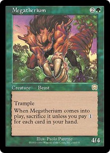 【Foil】《メガセリウム/Megatherium》[MMQ] 緑R