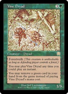 【Foil】《ぶどうのドライアド/Vine Dryad》[MMQ] 緑R