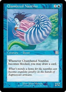 【Foil】《オウムガイ/Chambered Nautilus》[MMQ] 青U