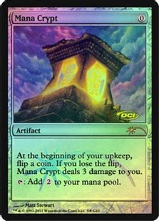 Foil】《魔力の墓所/Mana Crypt》(ジャッジ褒賞)[流星マーク] 茶 
