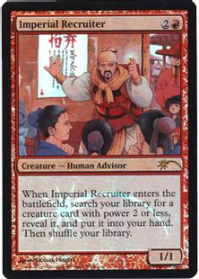 【Foil】《帝国の徴募兵/Imperial Recruiter》(ジャッジ褒賞)[流星マーク] 赤