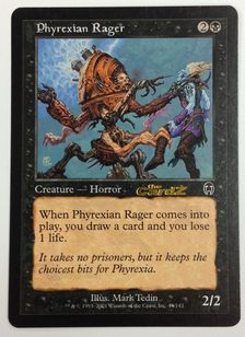 ファイレクシアの憤怒鬼/Phyrexian Rager》(CardZプロモ)[APC-P] 黒C
