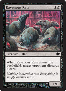 《貪欲なるネズミ/Ravenous Rats》[GvL] 黒C