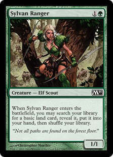 【Foil】《森のレインジャー/Sylvan Ranger》[M11] 緑C