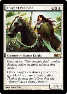 【Foil】《模範の騎士/Knight Exemplar》[M11] 白R