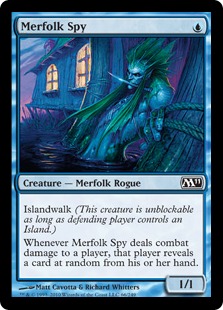 【Foil】《マーフォークのスパイ/Merfolk Spy》[M11] 青C
