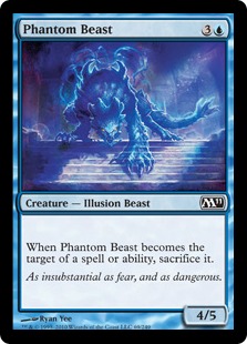 【Foil】《幻影の獣/Phantom Beast》[M11] 青C