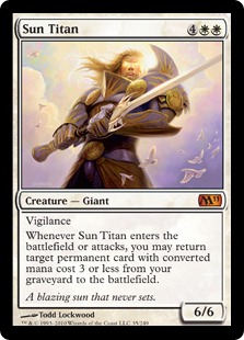 【Foil】《太陽のタイタン/Sun Titan》[M11] 白R