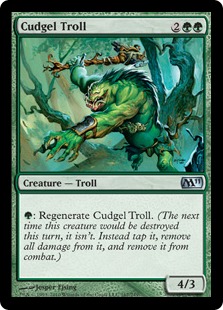 【Foil】《棍棒のトロール/Cudgel Troll》[M11] 緑U