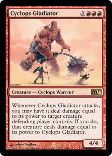 【Foil】《サイクロプスの剣闘士/Cyclops Gladiator》[M11] 赤R