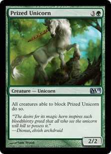【Foil】《尊き一角獣/Prized Unicorn》[M11] 緑U