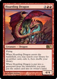 【Foil】《溜め込むドラゴン/Hoarding Dragon》[M11] 赤R