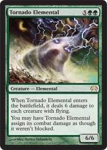 《大竜巻の精霊/Tornado Elemental》[HOP] 緑R