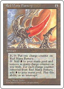 《赤の魔力貯蔵器/Red Mana Battery》[4ED] 茶R