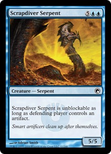 《屑鉄潜りの海蛇/Scrapdiver Serpent》[SOM] 青C
