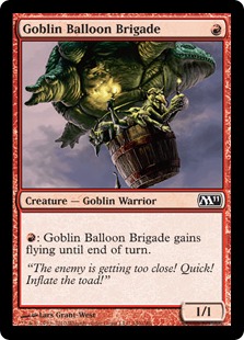 【Foil】《ゴブリン気球部隊/Goblin Balloon Brigade》[M11] 赤C