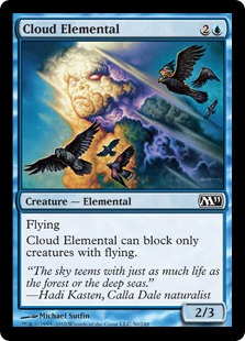 【Foil】《雲の精霊/Cloud Elemental》[M11] 青C