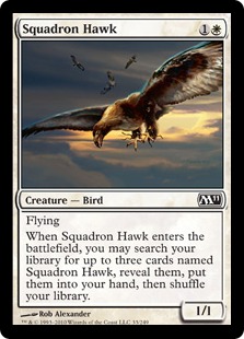 【Foil】《戦隊の鷹/Squadron Hawk》[M11] 白C